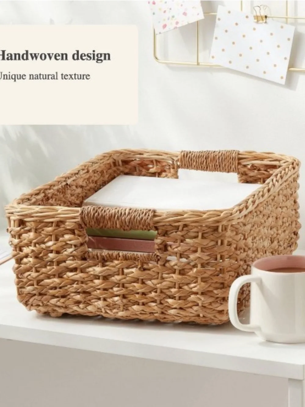 THRESHOLD NWT  Braided Seagrass Folio Bin -17x12